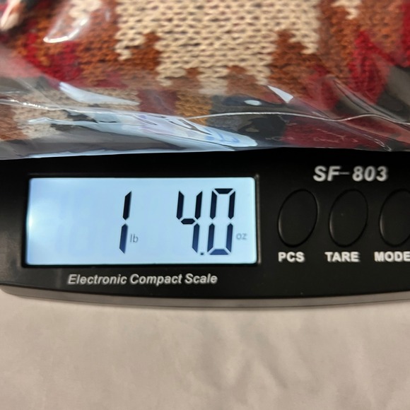 Magnolia Lane Aztek Med Red Southwestern Geometric Open Front Cardigan Sweater - Picture 12 of 12